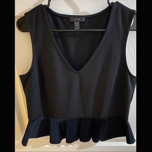 J. Crew Peplum Velvet Shirt (Size M)